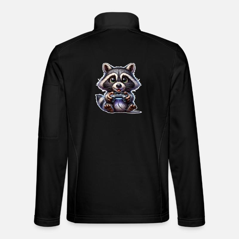 Waschbär Gaming - Unisex Softshelljacke - Schwarz