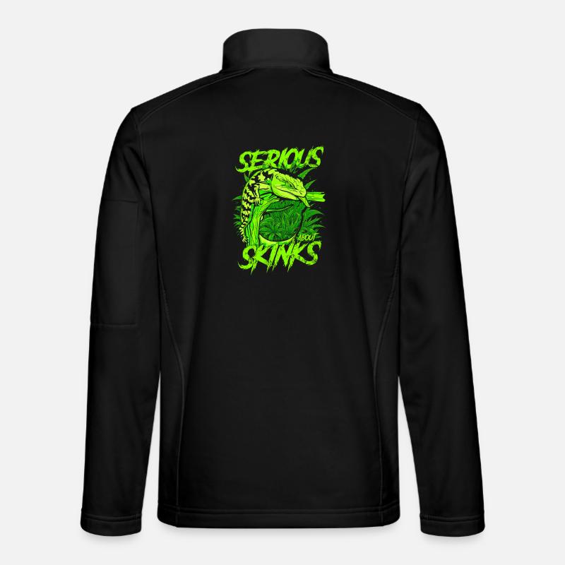 Ernsthaft über Blauzungenskinke Reptilienhalter - Unisex Softshelljacke - Schwarz