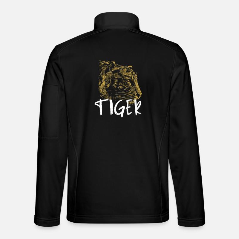 Eleganter und wilder Tiger - Unisex Softshelljacke - Schwarz