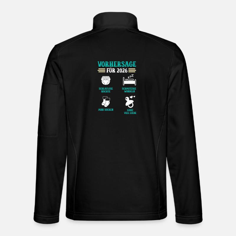 Prédiction de grossesse 2026 drôle Veste en tissu softshell Unisexe