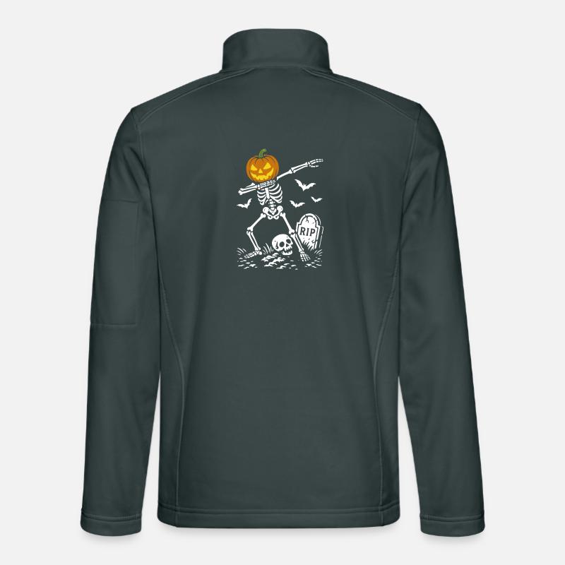 Halloween Dab Dance Skeleton - Dabbing Pumpkin - RIP Unisex Softshell Jacket