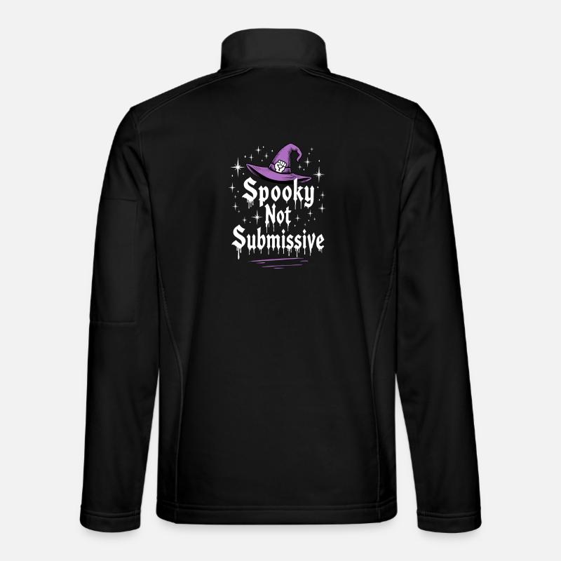 Spooky not Submissive Halloween Saying - Unisex Softshell Jacket - black