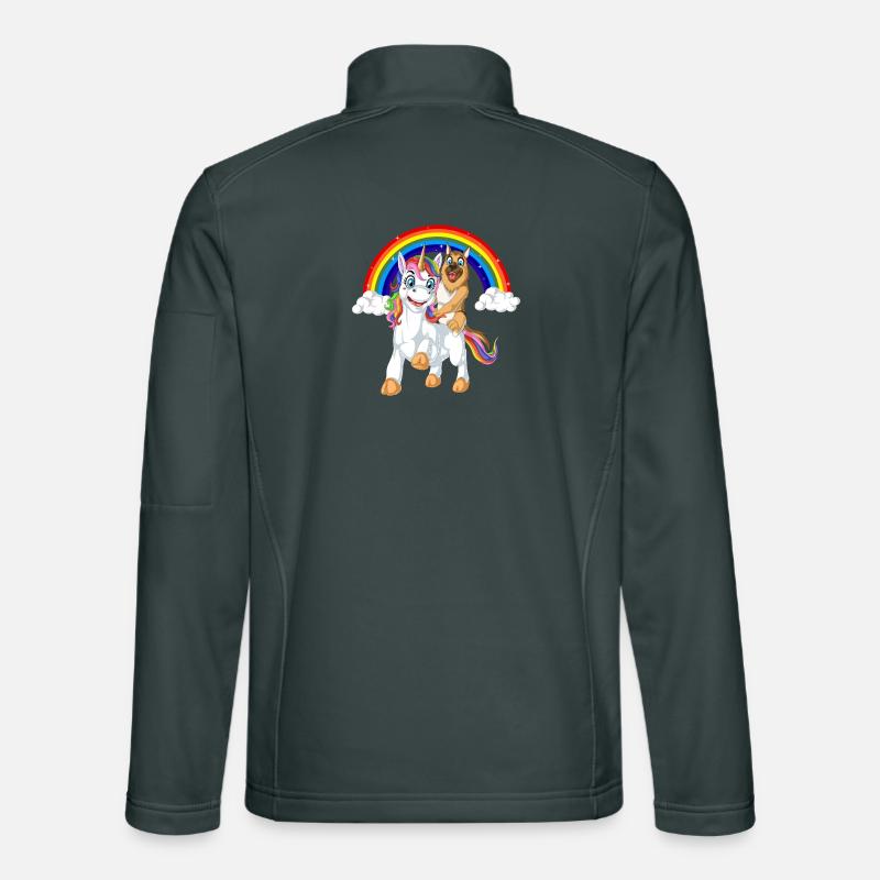 Deutscher Schäferhund auf Einhorn Unisex Softshelljacke