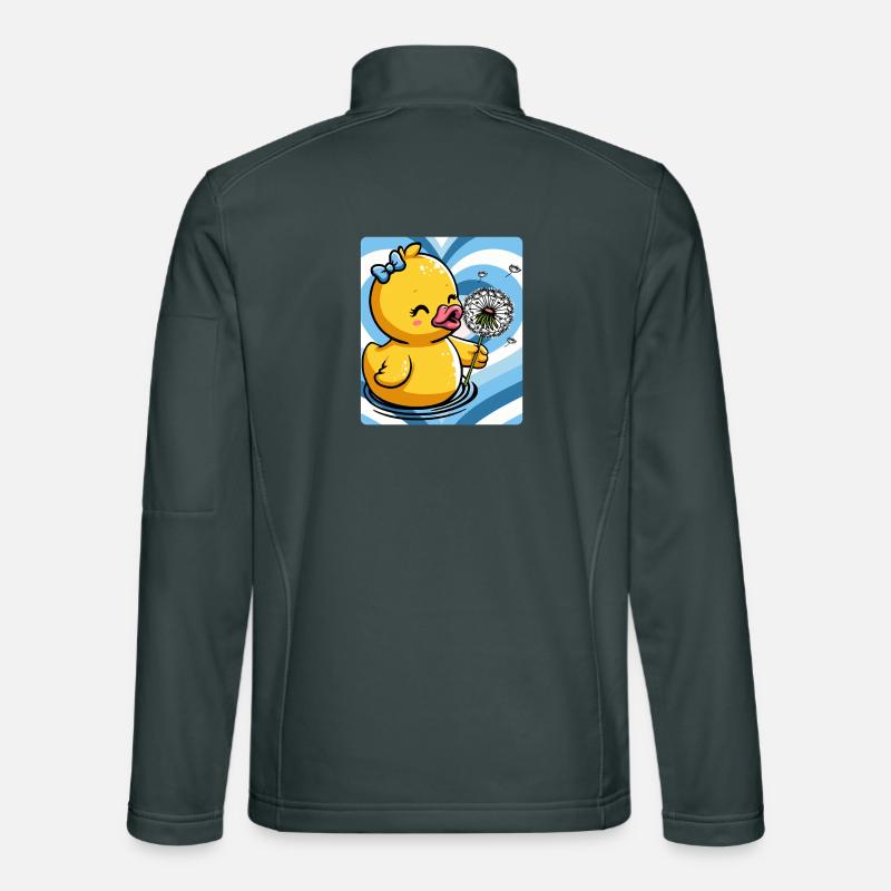 Süßer Enten-Charme mit Pusteblume Unisex Softshelljacke