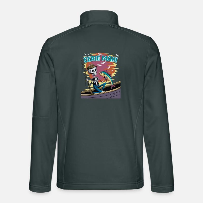 Squelette créatif pêcheur d’orquelage dorade Mahimahi Veste en tissu softshell Unisexe