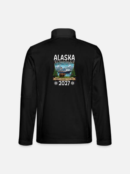 Conception de souvenirs de croisière en Alaska - Veste en tissu softshell Unisexe - noir - Dos