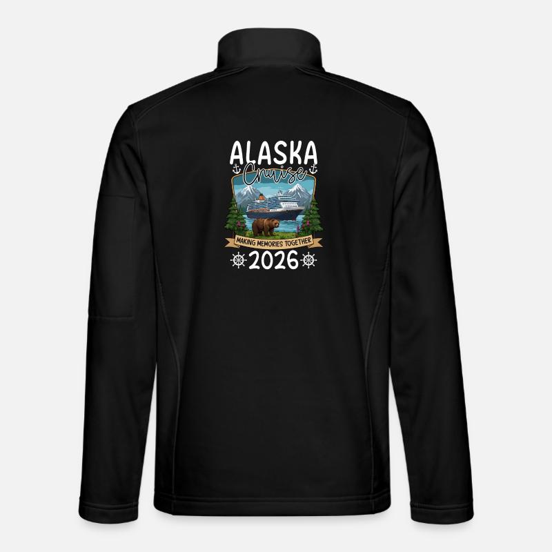 Alaska Cruise Annual Motif - Unisex Softshell Jacket - black