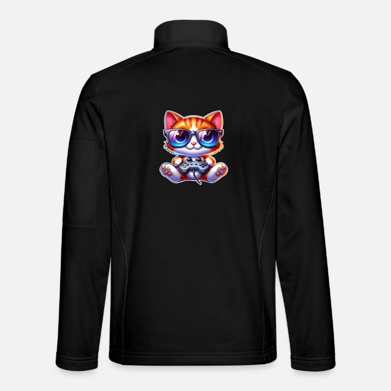 Gaming Cat - Unisex Softshell Jacket - black