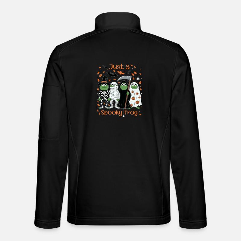 Spooky frogs with Halloween motifs - Unisex Softshell Jacket - black