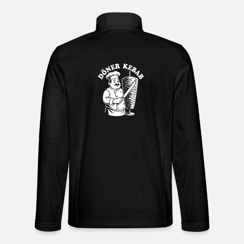 Döner Kebab - Restauration rapide - Spruch - Veste en tissu softshell Unisexe - noir