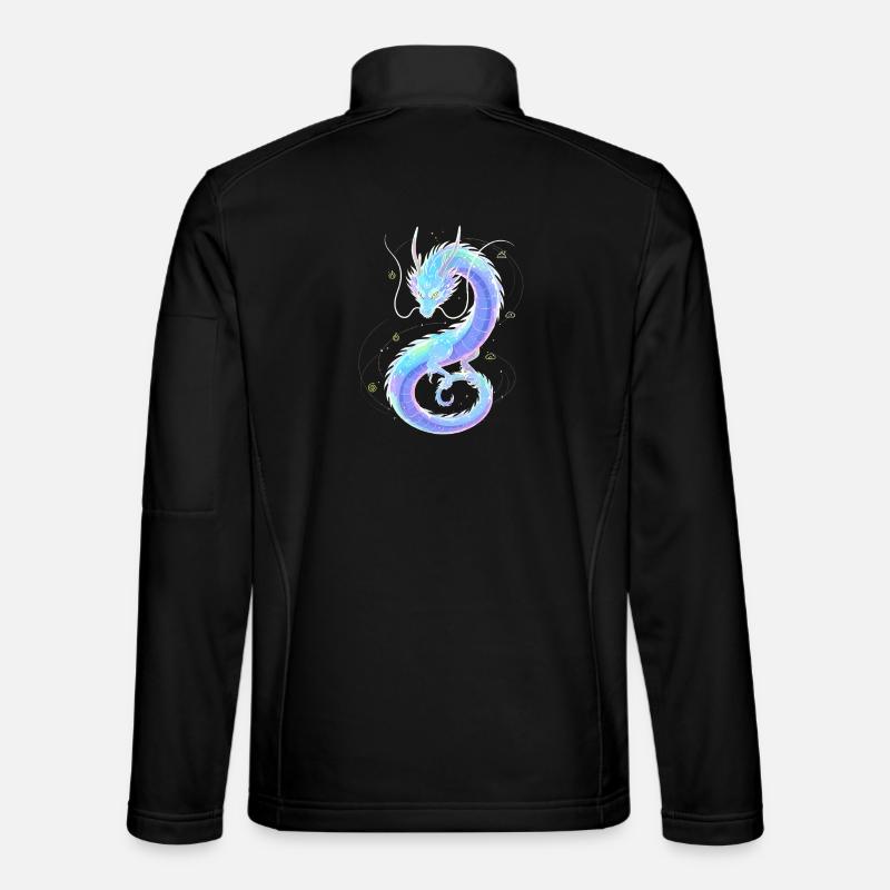 Dragon d’Éther Mystique | Tisserand d’âmes - Veste en tissu softshell Unisexe - noir