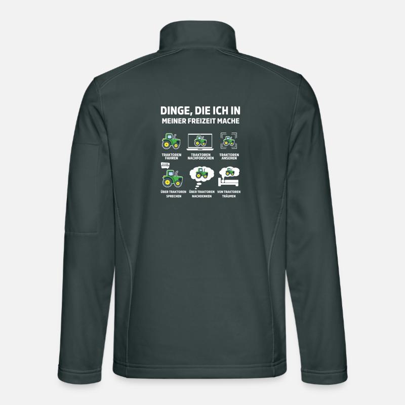 Ce que je fais pendant mon temps libre Tracteur Veste en tissu softshell Unisexe