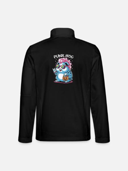 Punk Hamster Guinea Pig Costume - Unisex Softshell Jacket - black