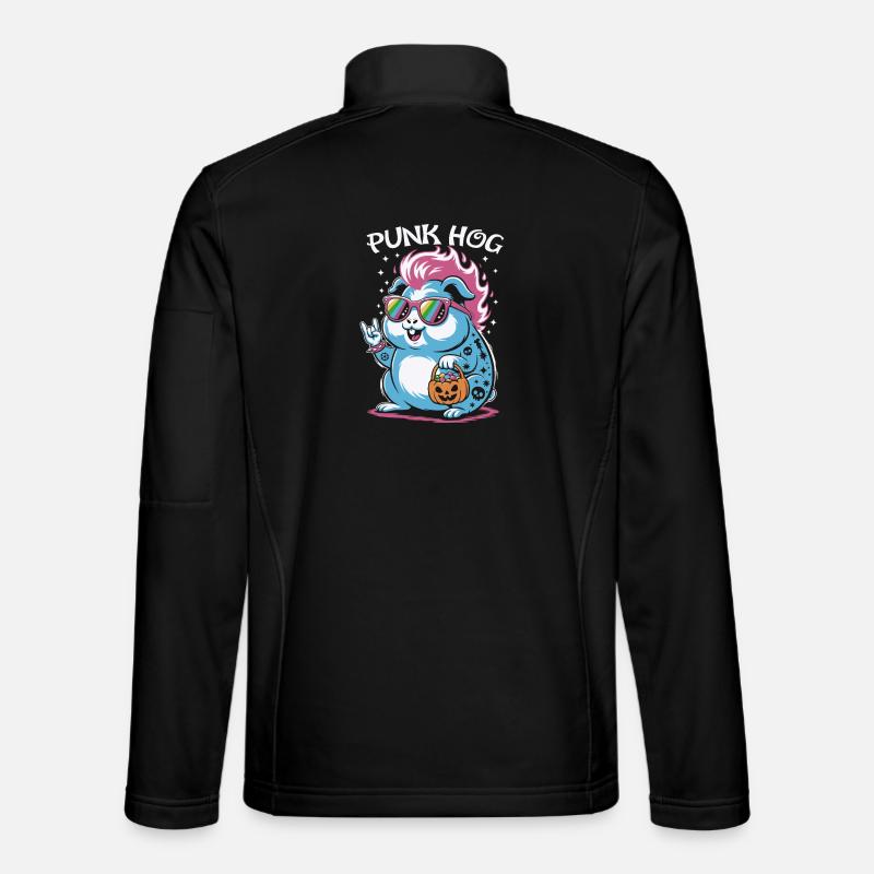 Punk Hamster Guinea Pig Costume - Unisex Softshell Jacket - black