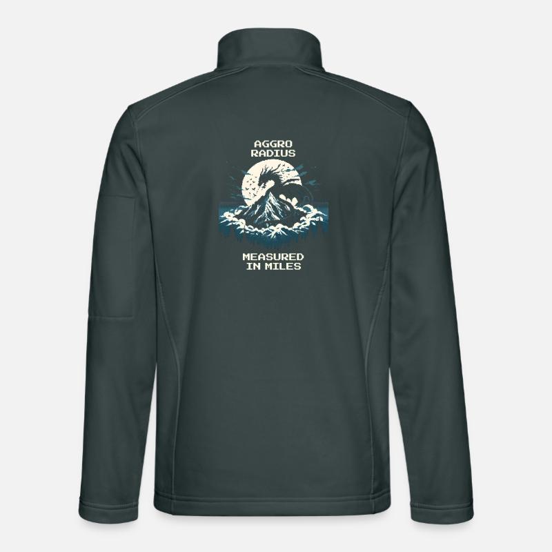 Aggro-Radius | Retro Drache Pixel Art Unisex Softshelljacke