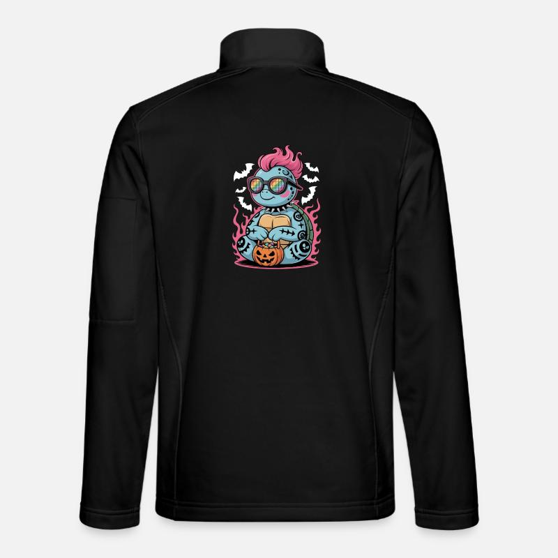 Halloween Punk Turtle with Pumpkin Basket Unisex Softshell Jacket