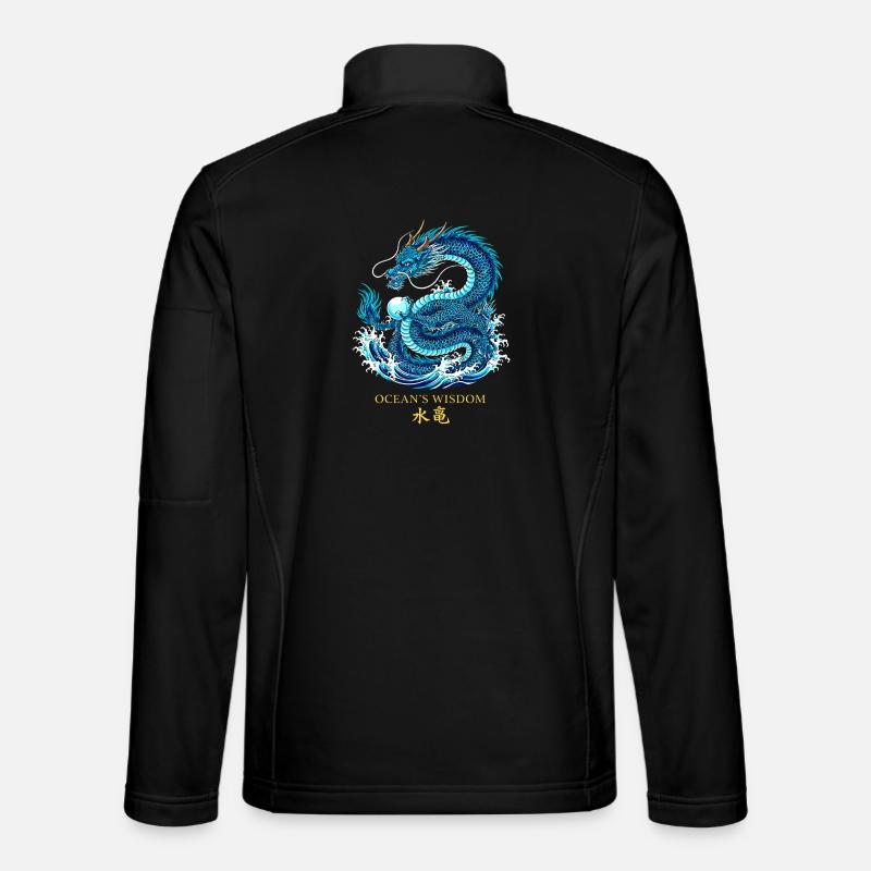 Ocean Dragon | Ocean's Wisdom - Unisex Softshell Jacket - black