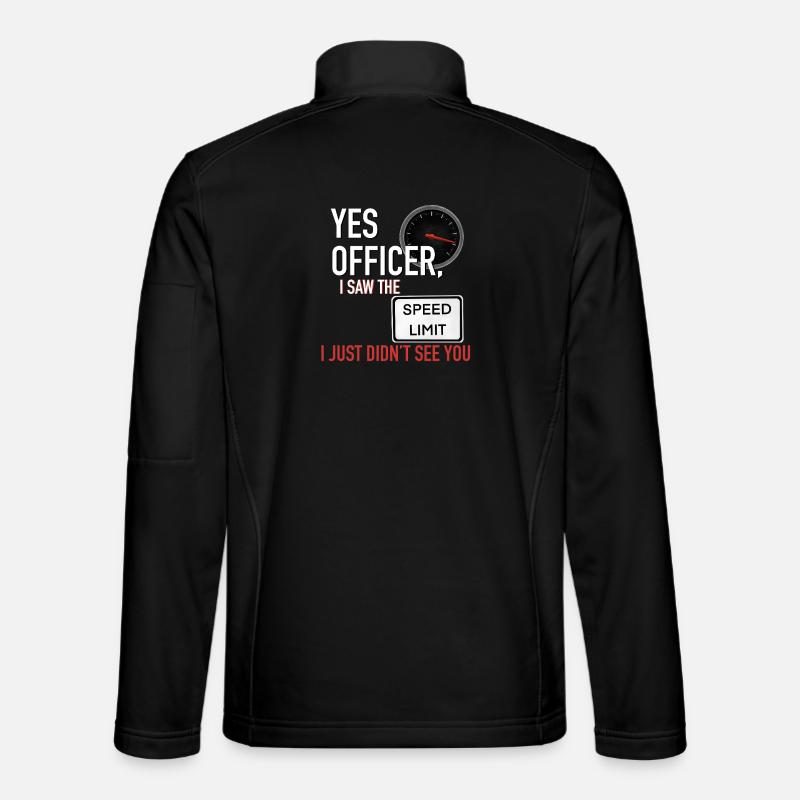 Yes Officer Funny Speeding Tee - Veste en tissu softshell Unisexe - noir