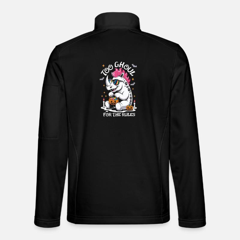 Goule Rhino Halloween Graphique - Veste en tissu softshell Unisexe - noir