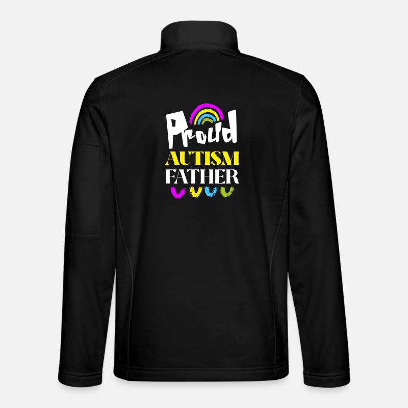 Proud Autism Father - Unisex Softshell Jacket - black
