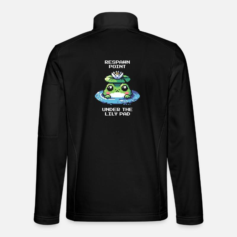 Point de réapparition : Sous le nénuphar | Grenouille, Étang Veste en tissu softshell Unisexe