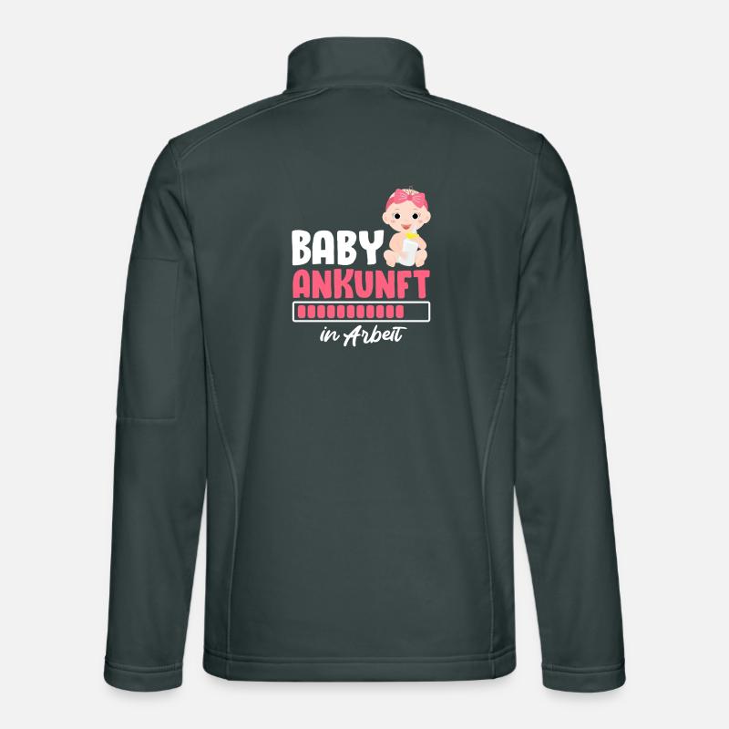 Bientôt Maman ARRIVÉE DE BÉBÉ EN COURS Drôle Veste en tissu softshell Unisexe