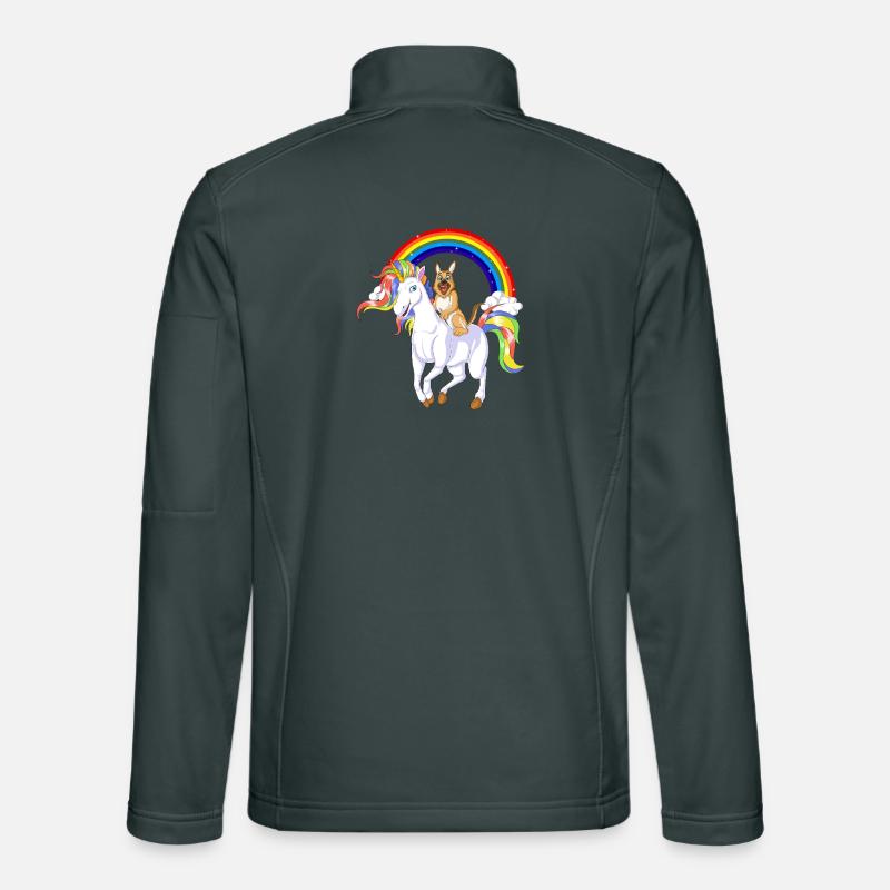 Deutscher Schäferhund Einhorn Unisex Softshelljacke