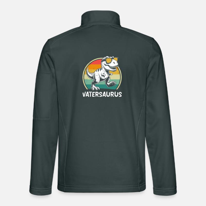 Bald Papa VATERSAURUS Retro Funny Unisex Softshell Jacket
