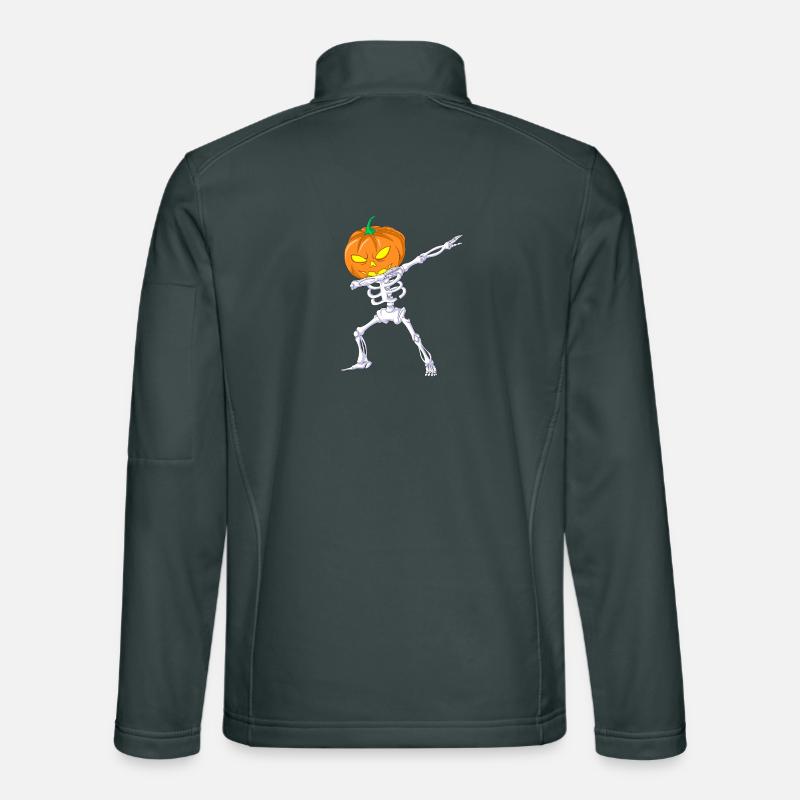 Dabbing Skeleton Pumpkin Unisex Softshell Jacket