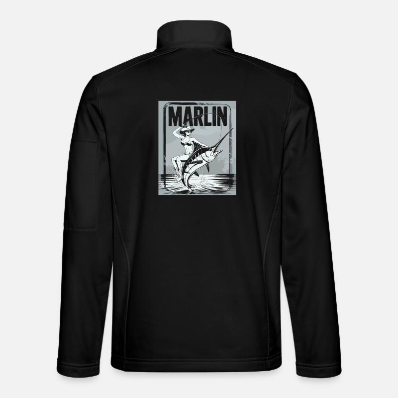 Marlin Pêcheuse Rétro Veste en tissu softshell Unisexe