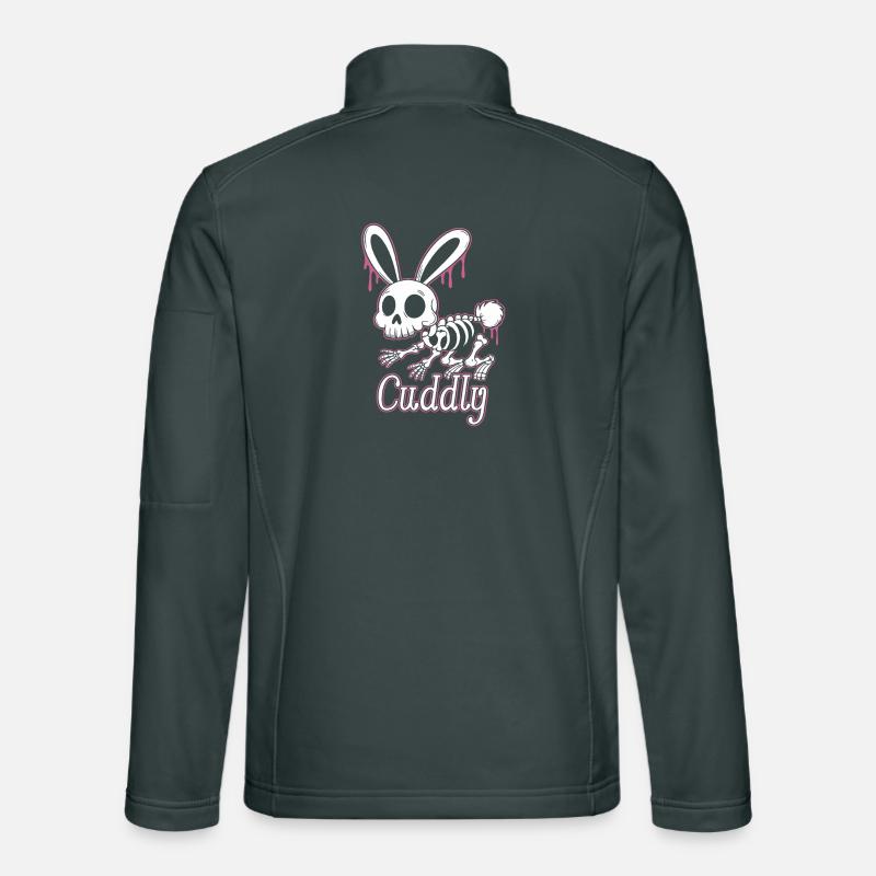 Bone Bunny Cuddly Halloween Rabbit Unisex Softshell Jacket