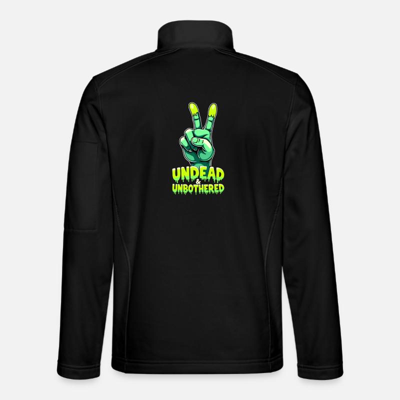 Undead and Unbothered Peace-Zeichen Zombie - Unisex Softshelljacke - Schwarz