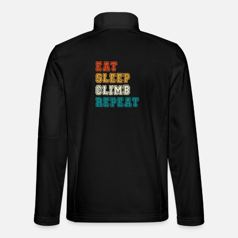 Eat Sleep Climb Repeat Design - Unisex Softshelljacke - Schwarz
