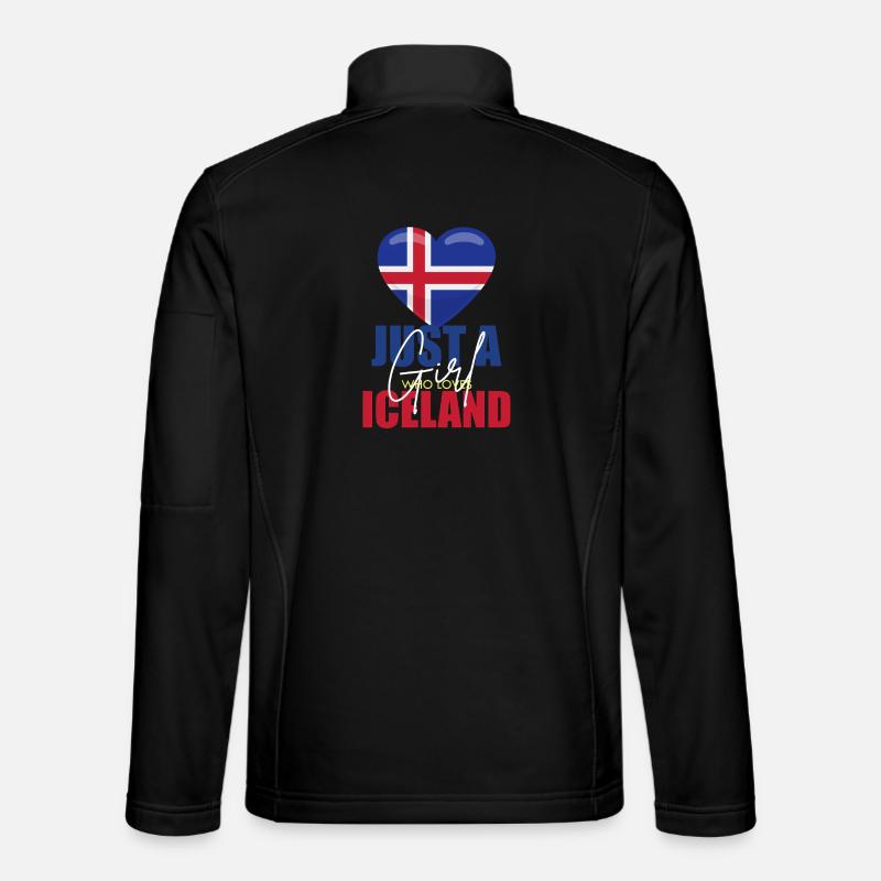 Iceland Heart Love Tea - Unisex Softshell Jacket - black