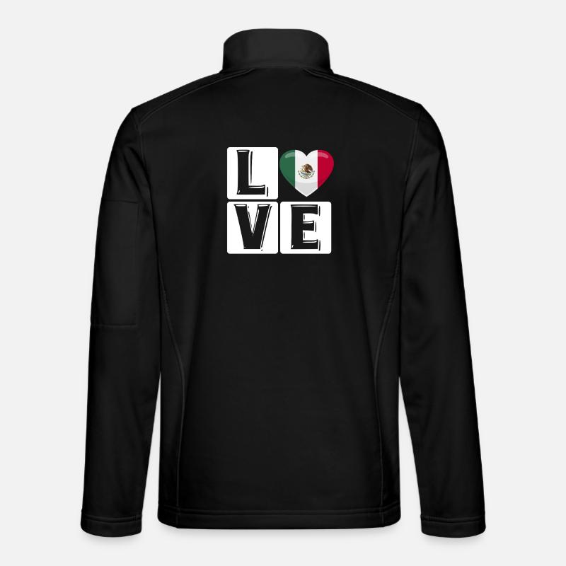 Love Mexico Heart - Unisex Softshell Jacket - black