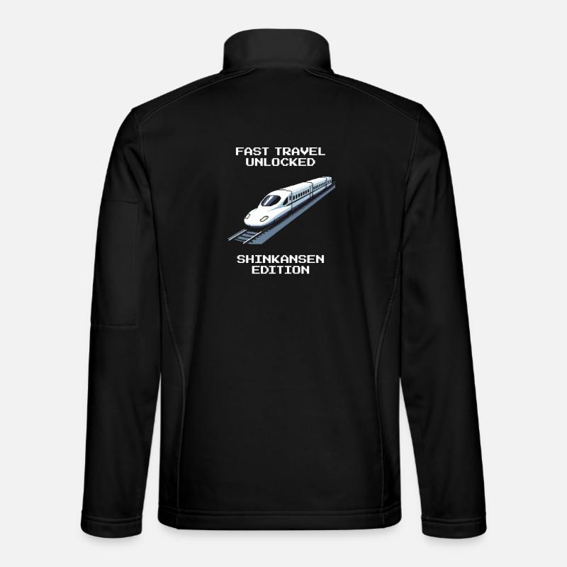 Fast Travel Unlocked | Shinkansen Japan - Unisex Softshell Jacket - black