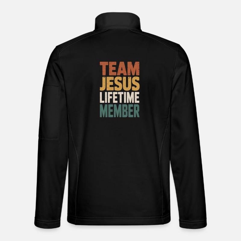 Team Jesus Lifetime Member - Unisex Softshell Jacket - black