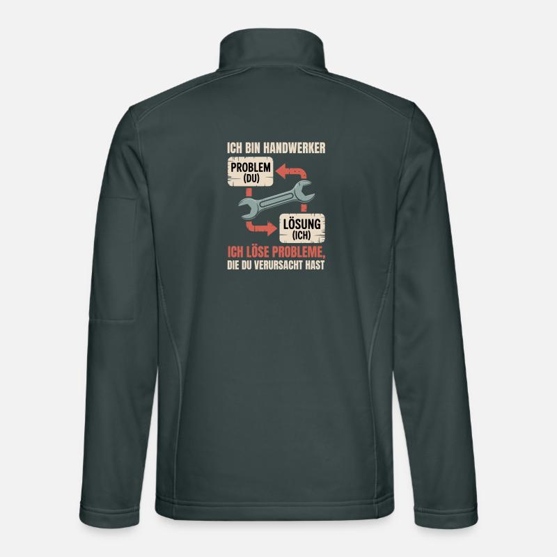 Ich bin Handwerker: Lösung statt Problem Unisex Softshelljacke