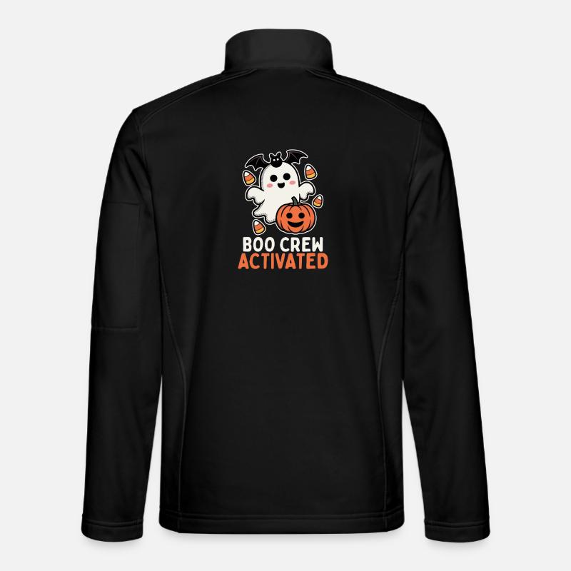 Boo Crew activé - Design mignon d’Halloween - Veste en tissu softshell Unisexe - noir