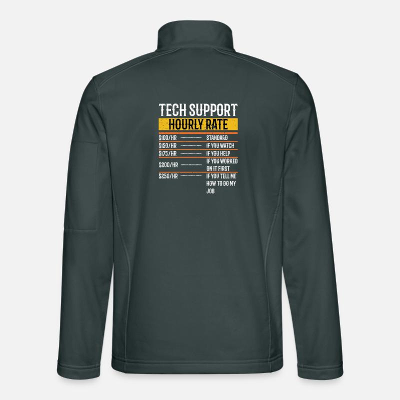 Support technique Taux horaire Programmeur Technique Veste en tissu softshell Unisexe