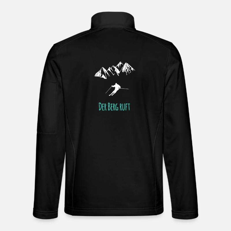 Skifahren - Der Berg ruft - Unisex Softshelljacke - Schwarz
