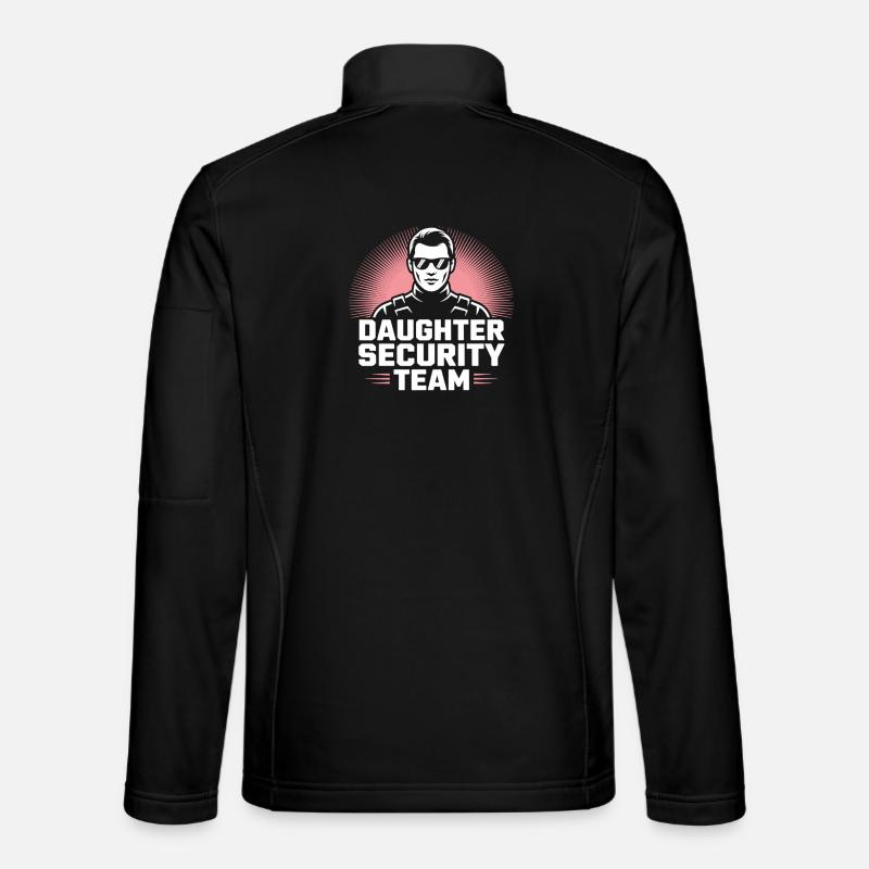 Daughter Security Team – Father Bodyguard - Unisex Softshell Jacket - black