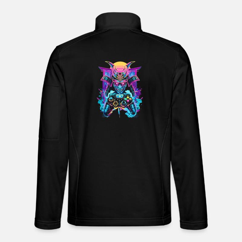 Gaming Controller Samurai Maske Ronin Zocker Motiv Unisex Softshelljacke