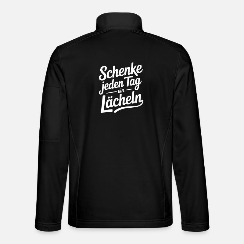 Give a smile every day - Unisex Softshell Jacket - black