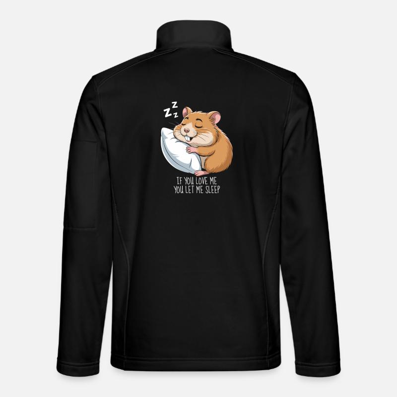 Hamster Sleeping - Unisex Softshell Jacket - black
