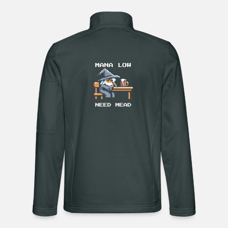 Mana empty? Mead helps! | Wizard RPG Joke Unisex Softshell Jacket