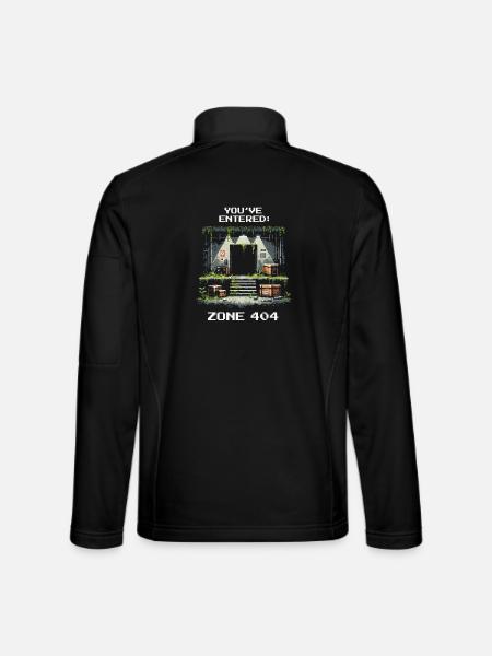 Découverte de la Zone 404 | Localisation non trouvée - Humour - Veste en tissu softshell Unisexe - noir - Dos