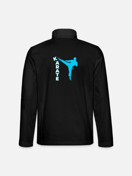 Karate, Karate Fighter, Martial Arts, Karate Kick - Unisex Softshell Jacket - black - Back
