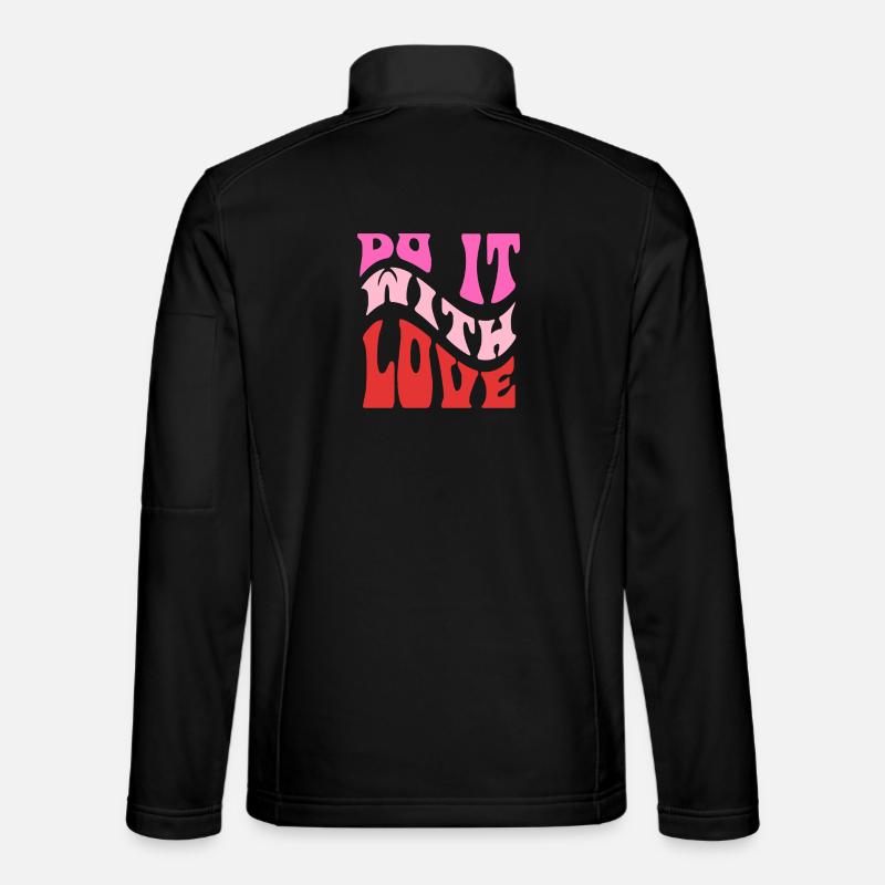 It It Love Retro Lettering - Unisex Softshell Jacket - black