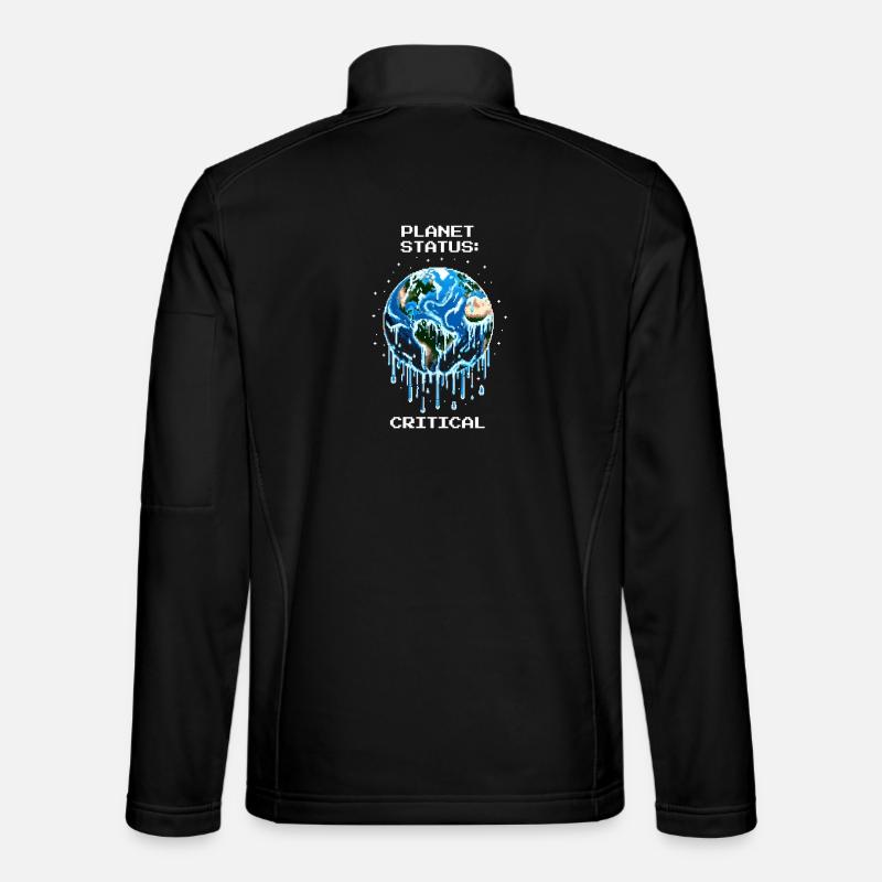 Planet Status: Critical | Climate Change, Earth Unisex Softshell Jacket